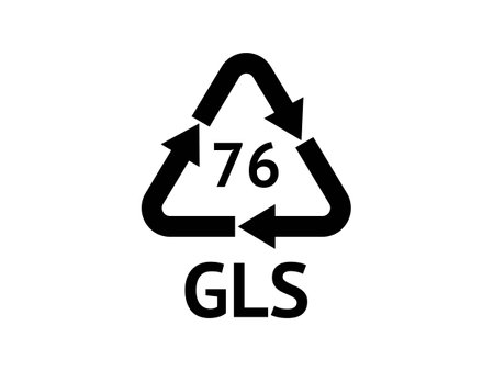 Glass Recycling codes. Recycling symbol on an isolated background. Mobius strip.
Special icon for sorting and recycling. Secondary use. Vector illustration for Packaging.のイラスト素材