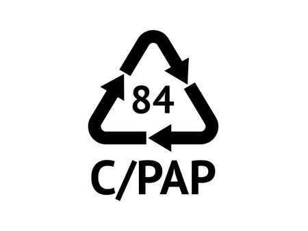 Composite Recycling codes. Recycling symbol on an isolated background. Mobius strip.
Special icon for sorting and recycling. Secondary use. Vector illustration for Packaging.のイラスト素材