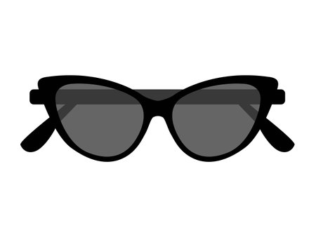 Retro Sunglasses isolated on background, round glasses, women's and men's accessory.
Optics, lens, vintage, trend. Vector illustration for optical.のイラスト素材