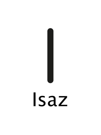 Isaz Runes. Complete collection of Rune alphabet, futhark. Writing ancient Germans. Vector Mystical symbols. 
Esoteric, occult, magic illustration for Tattoos.のイラスト素材