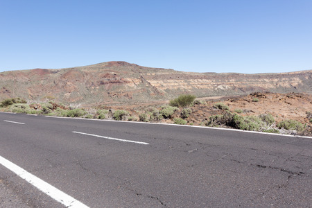 empty road / abandoned highway in desert landscapeの写真素材