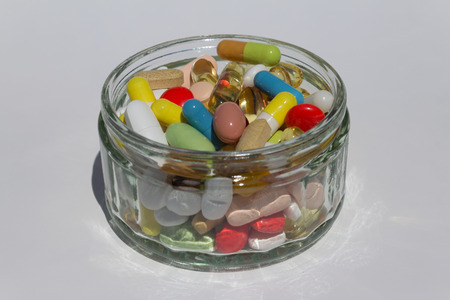 glass colored pills / capsules / Medicine - Medicalの写真素材
