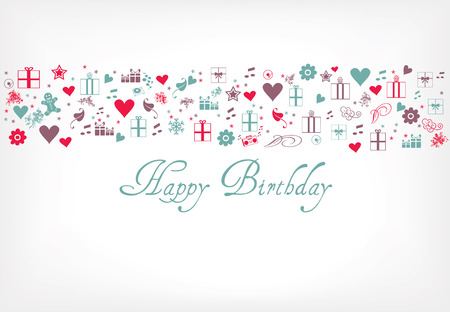 Happy birthday card - greeting cardのイラスト素材