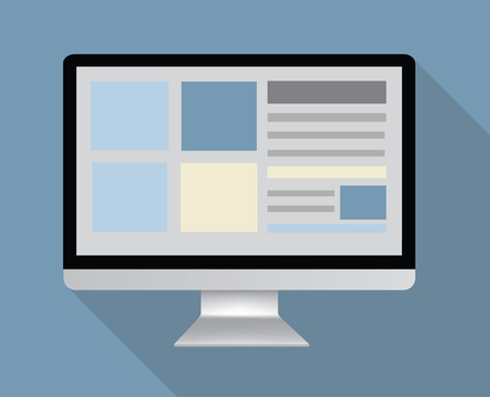 modern computer screen illustration . computer graphicのイラスト素材