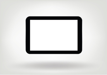 modern tablet computer with blank screen isolated on a gray backgroundのイラスト素材