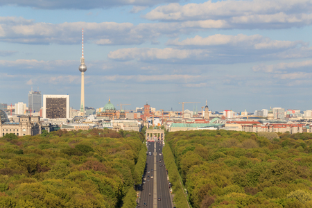 Berlin skyline - city skyline, Berlin, Germanyのeditorial素材