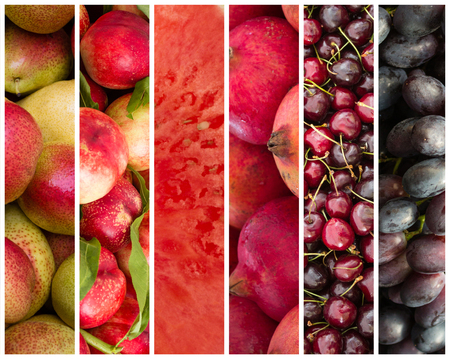 color sorted fruit collage - fruit backgroundの写真素材