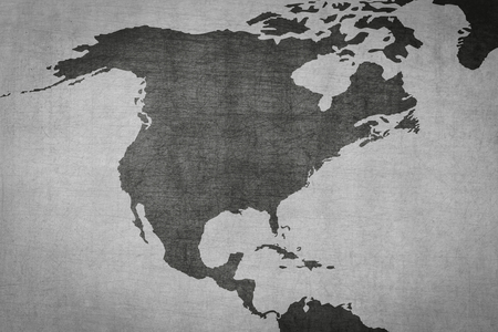 north america map on vintage background - old textureの写真素材