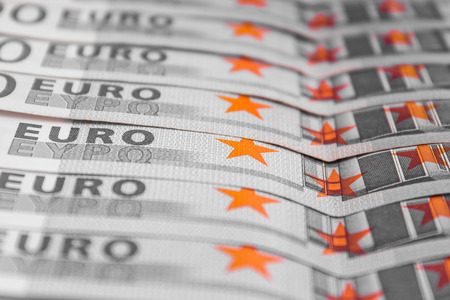 stack of cash money - 500 euro bills macro - european banknotesの写真素材