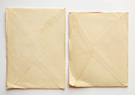 empty old letter envelopes , vintage paperの写真素材