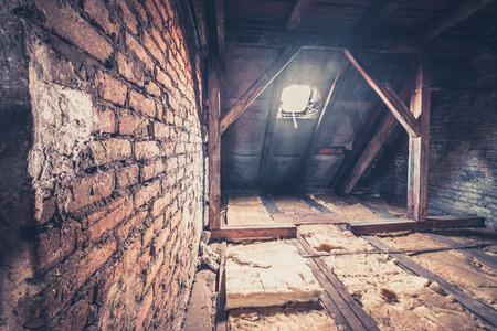old garret, attic loft / roof construction