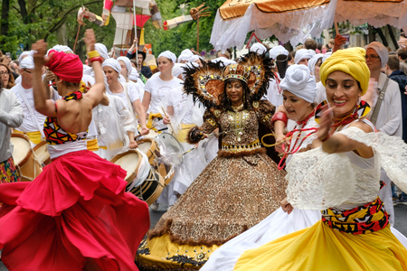 Berlin, Germany - june 04, 2017: People on Karneval der Kulturen ( Carnival of  Cultures) in Berlin,...