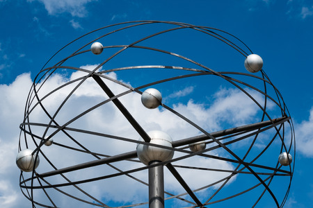 Berlin, Germany - July 06, 2017:Solar system sculpture, the top of the famous Weltzeituhr (world clock) in Berlin, Germanyのeditorial素材
