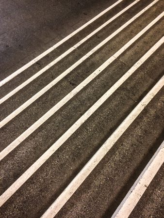white striped stairs, concrete steps  in underground stationの写真素材