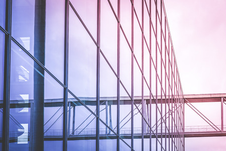 modern building facade, office building exterior - glass facade, corporate building conceptの写真素材