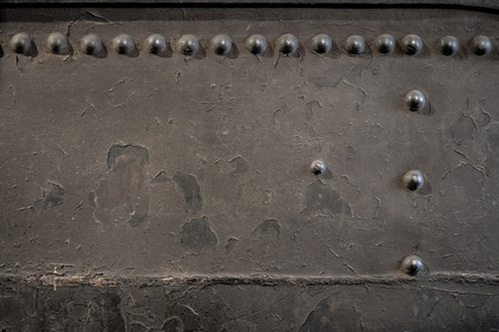 clinched metal plate background - vintage industrial backgroundの写真素材