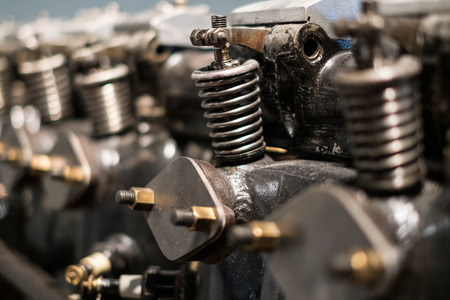 engine detail, vintage motor -  technology / mechanics macroの写真素材