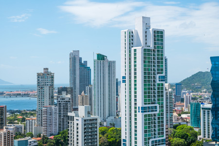 city skyline, skyscraper buildings, modern cityscape of Panama Cityの写真素材