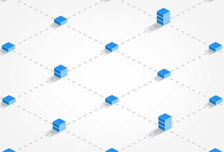 block chain technology concept illustration - blockchain のイラスト素材