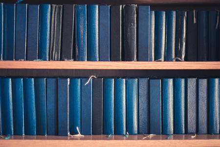 many bibles in book shelf - bible in churchの写真素材