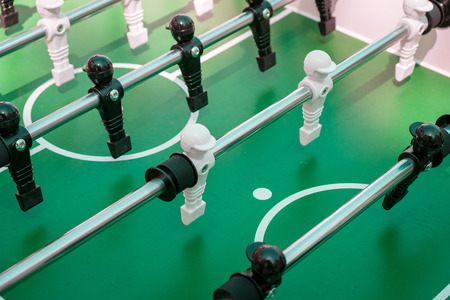 table soccer closeup , kicker table - team concept
