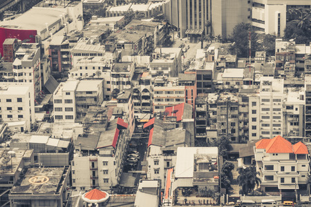 City aerial in Bangkok Thailandのeditorial素材