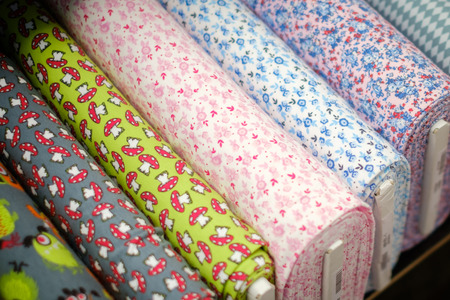 textile fabric rolls with  pattern on market  -