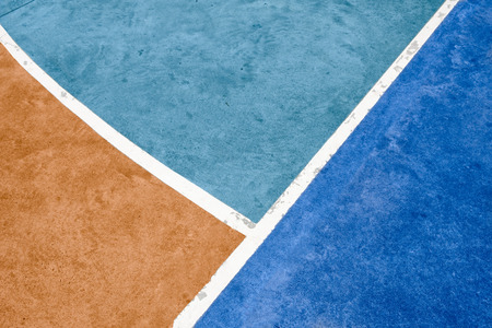 white lines on concrete floor -  sport backgroundの写真素材