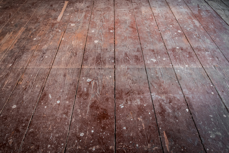 old wooden floor / floorboards in old apartment room - construction concept -の写真素材