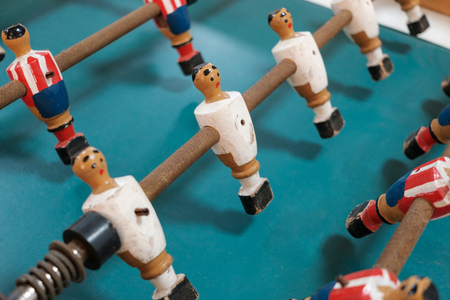 table soccer figures - table football player closeup -