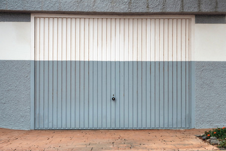 garage door - metal garage gate closed