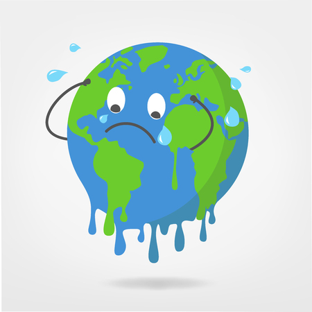 world illustration -   global warming / climate change vector graphicのイラスト素材
