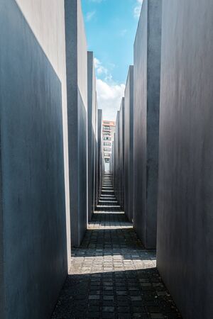 The Memorial to the Murdered Jews, aka Holocaust Memorial in Berlin, Germanyのeditorial素材