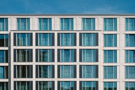 window facade of modern hotel  building  -real estate exterior,の写真素材