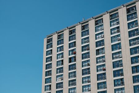 residential building facade, apartment house / real estate exteriorの写真素材