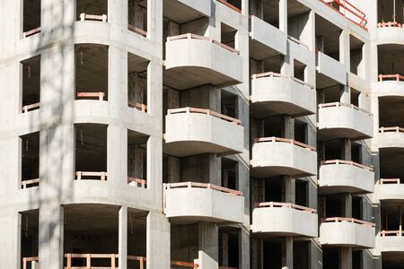 new apartment building under construction - real estate developmentの写真素材