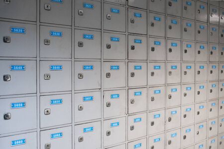 p. o. box, mail box or p o boxes  with numbresの写真素材
