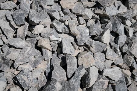 pile of stones,construction material stone -の写真素材