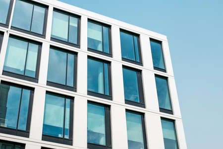 real estate facade, modern office building -
