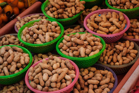 peanuts for sale on marketの写真素材