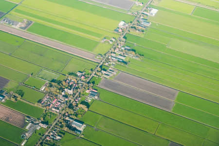 aerial landscape view of agricultural fields in Holland