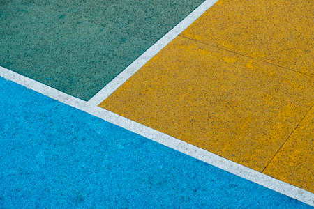 closeup of basketball court lines, sports fieldの写真素材
