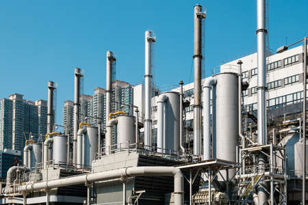 Industrial site, abstract machinery backgroundの写真素材