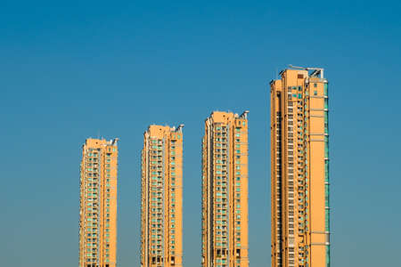 high-rise residential buildings, apartment houses in Hong Kong