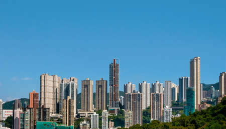 Hong Kong, November, 2019: Skyline of Hong Kong Cityのeditorial素材