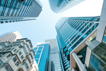 business facade, office building modern real estate -の写真素材