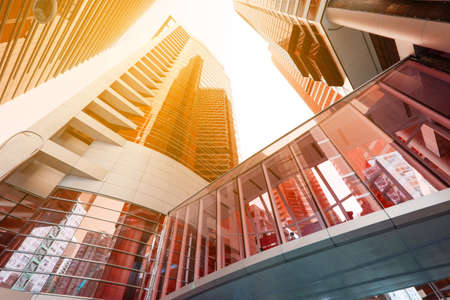 office building facade, corporate real estate business backgroundの写真素材
