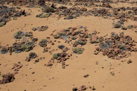 stones and sand, dry rock desert landscapeの写真素材