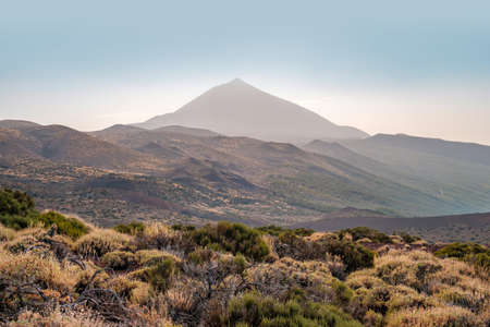 Volcano summit, mountain landscape Teide National Park in Tenerifeの写真素材