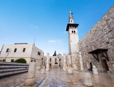 Damascus, Syria - May, 2022: Exterior of the Umayyad Mosque and Mausoleum of Saladin in Damascusのeditorial素材